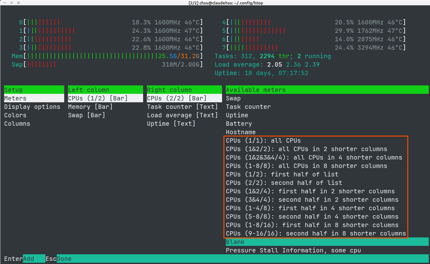 CPU layout